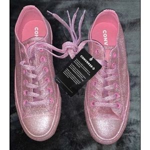NWOT Converse Pink Glitter Sneakers
